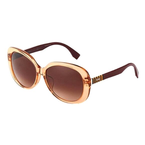 Fendi Pequin Oversize Brown Shaded Lens Acetate Sunglasses FF 0073/F/S NZOJ6 main image 5